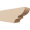 Ekena Millwork 4in. W x 6in. H x 16in. L Ridgewood Woodgrain TimberThane Rafter Tail, Primed Tan RFTUR04X06X16RIDRCPR - alternate 1